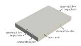 Concrete slab 120x80x12cm - Grey